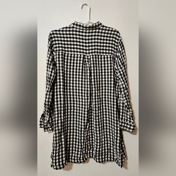 Old Navy Women's Plaid Black & White Checkered Tunic Size XXL Plus Size - Picture 3 of 4